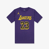 LeBron James Los Angeles Lakers Name & Number NBA Youth T-Shirt - Purple