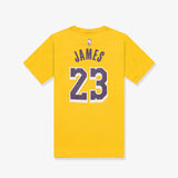 LeBron James Los Angeles Lakers Name & Number NBA Youth T-Shirt - Yellow