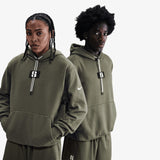 Sabrina Logo Pullover Hoodie - Medium Olive/White