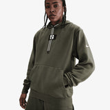 Sabrina Logo Pullover Hoodie - Medium Olive/White