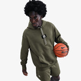 Sabrina Logo Pullover Hoodie - Medium Olive/White