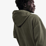 Sabrina Logo Pullover Hoodie - Medium Olive/White