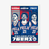 Philadelphia 76ers Big 3 Poster