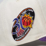 Phoenix Suns Corduroy Visor Pro Crown Snapback - White Cream/Purple