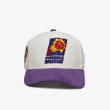 Phoenix Suns Corduroy Visor Pro Crown Snapback - White Cream/Purple