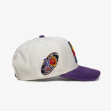 Phoenix Suns Corduroy Visor Pro Crown Snapback - White Cream/Purple