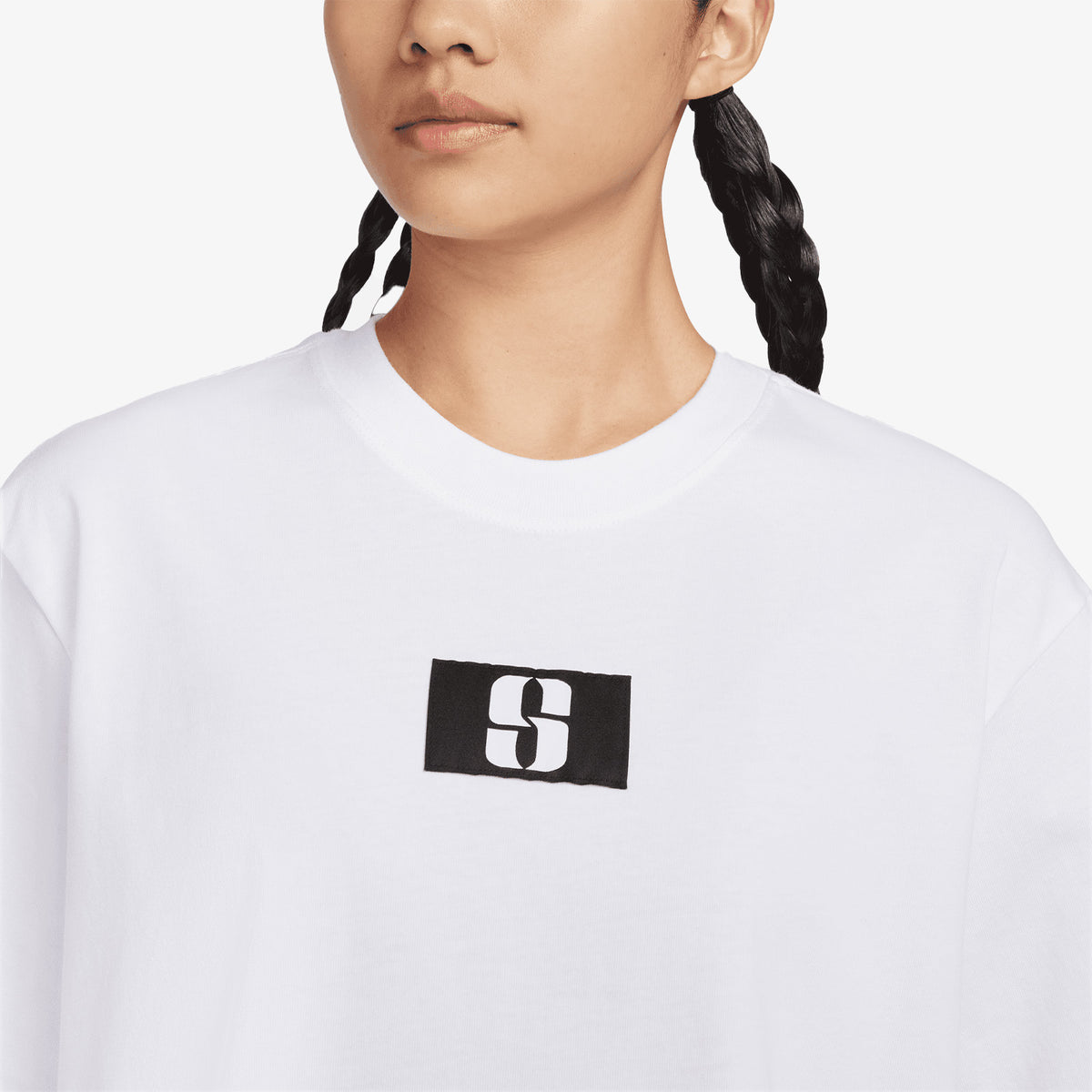 Sabrina Logo Boxy Women&#39;s T-Shirt - White