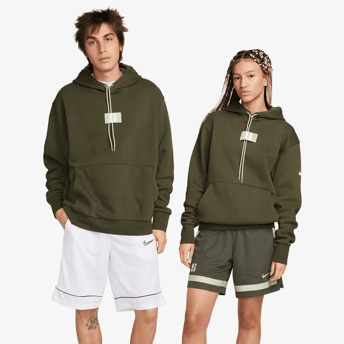 Sabrina Logo Pullover Hoodie - Khaki