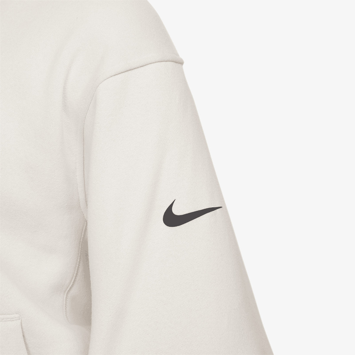 Nike mini swoosh oversized cropped sweatshirt in discount oatmeal