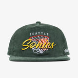 Seattle Supersonics Nothing But Net Corduroy Deadstock Snapback - Green