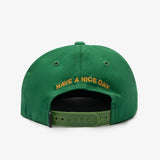 Smiley Upside Down 6 Panel Cap - Green