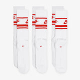 Sportswear Dri-FIT Everyday Essential Crew Socks (3 Pairs) - White/University Red