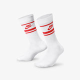 Sportswear Dri-FIT Everyday Essential Crew Socks (3 Pairs) - White/University Red