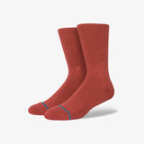 Icon Crew Socks - Dark Red