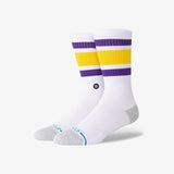 Los Angeles Lakers Tube Crew Socks - White