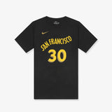 Stephen Curry Golden State Warriors 2024 City Edition Name & Number NBA Youth T-Shirt - Black