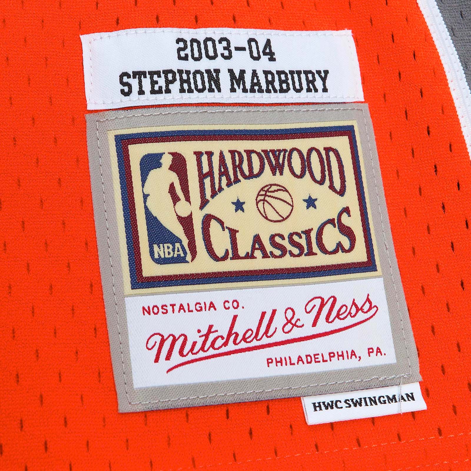 Stephon Marbury New Jersey Nets 99-00 HWC Swingman Jersey - Grey - Throwback