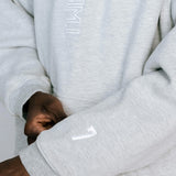 Embroided Hoodie - Light Grey