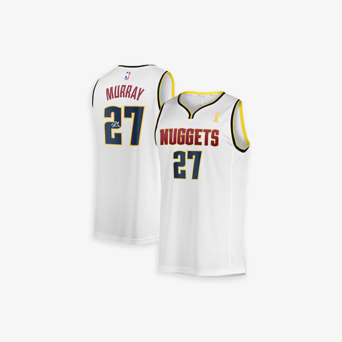 Autographed Jamal Murray Denver Nuggets Association Edition Trophy Youth Swingman Jersey - White