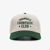 Courtside Club Cap - Bone/Forest