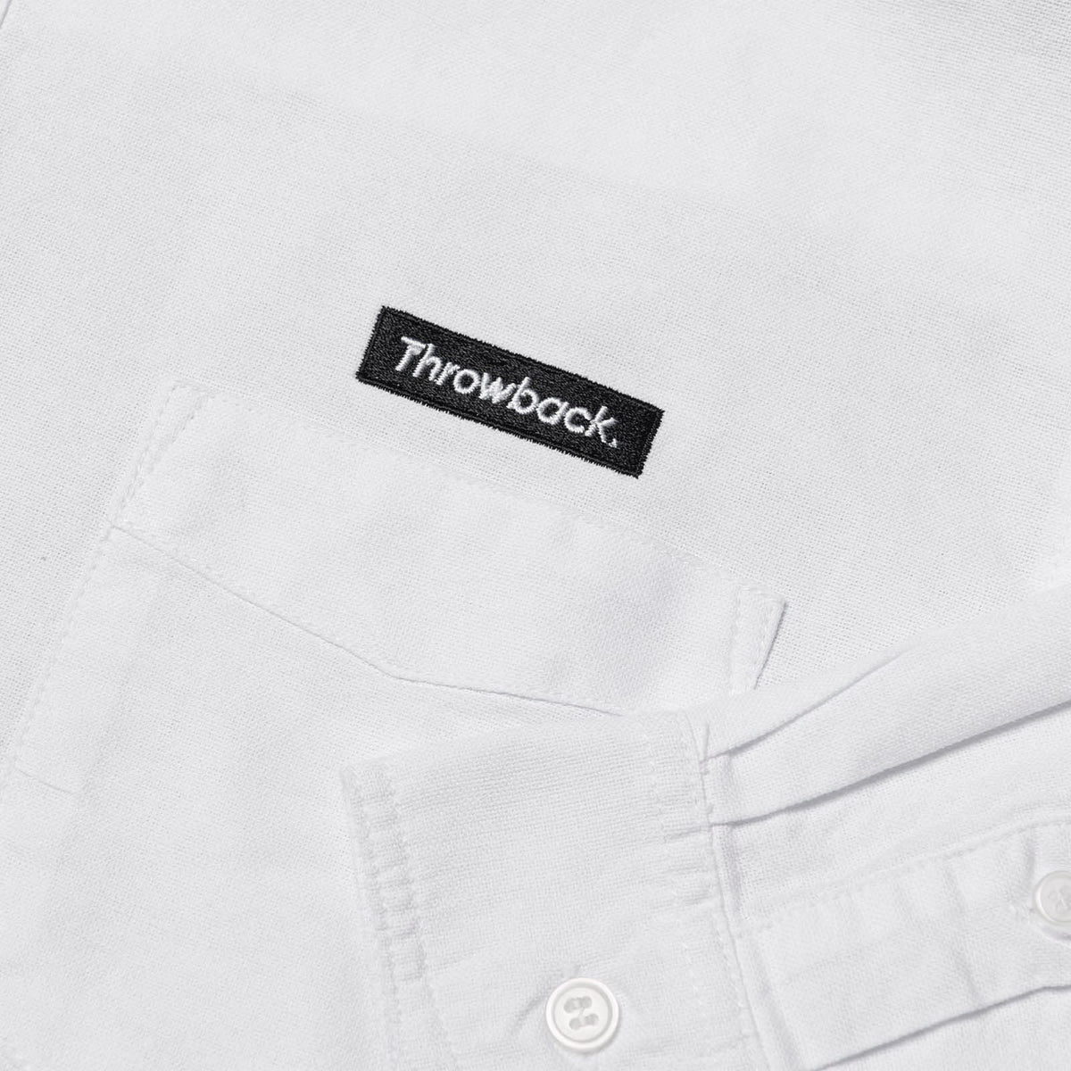 Throwback Icon Oxford Shirt - Blanc