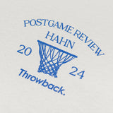 Throwback X Hahn Postgame Review T-Shirt - Faded Bone/Royal Blue