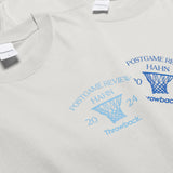 Throwback X Hahn Postgame Review T-Shirt - Faded Bone/Royal Blue