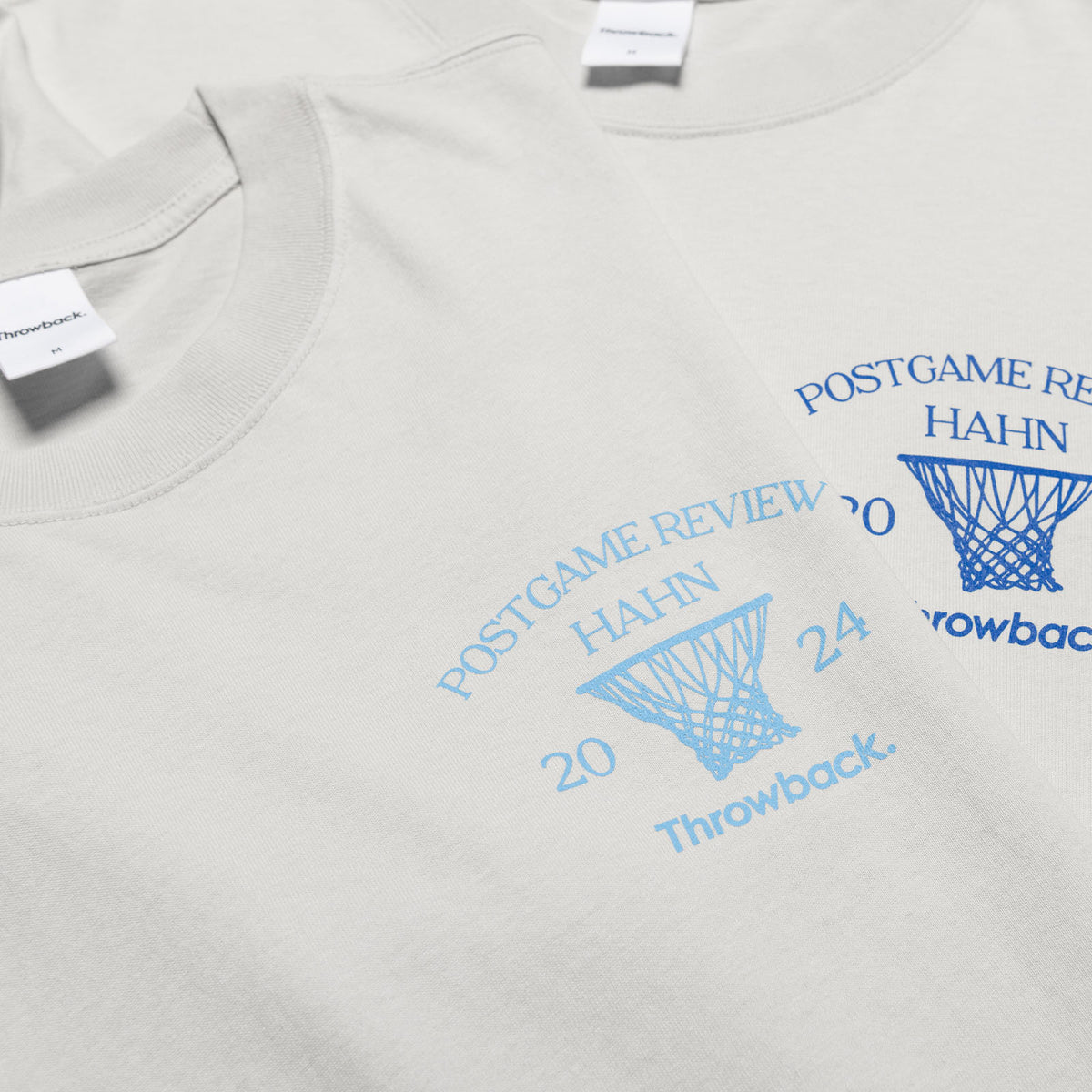 Throwback X Hahn Postgame Review T-Shirt - Faded Bone/Carolina