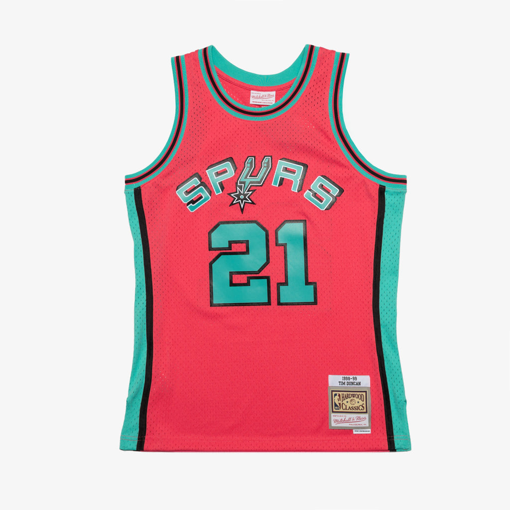 Tim Duncan San Antonio Spurs 98 99 HWC Swingman Jersey Pink