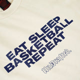 Eat Sleep Basketball Repeat Tee - Fossil