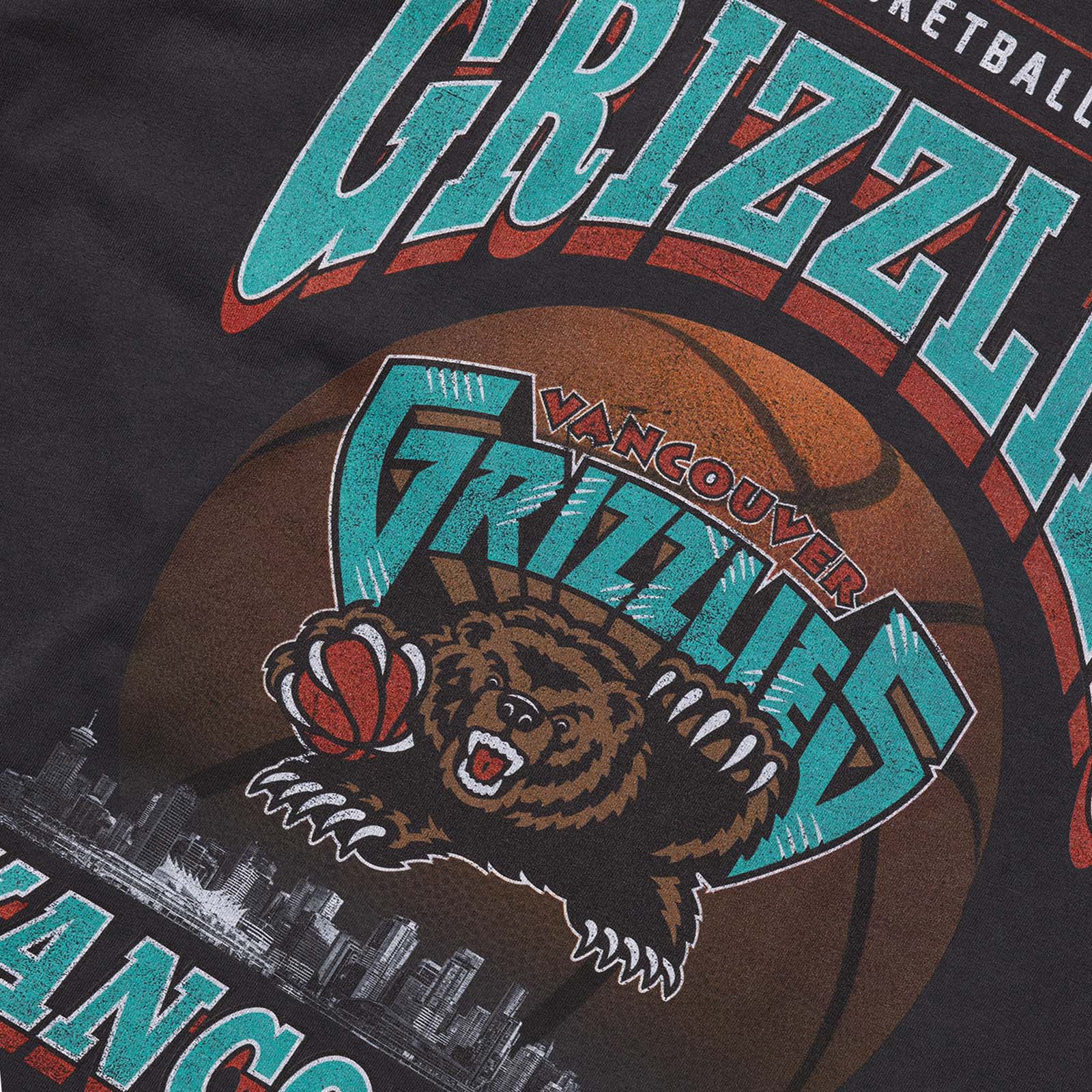 Vancouver Grizzlies Incline Stack Vintage Tee - Faded Black