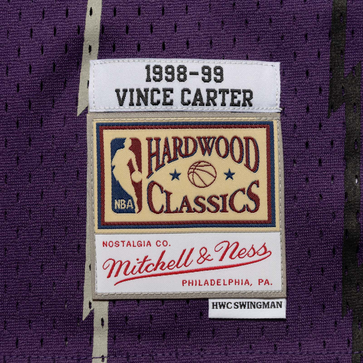 Youth Mitchell & Ness Vince Carter Purple Toronto Raptors 1998/99 Hardwood  Classics Swingman Throwback Jersey