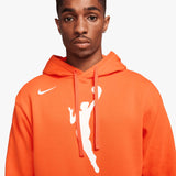 WNBA Fleece Pullover Hoodie - Brilliant Orange/White