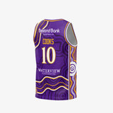 Xavier Cooks Sydney Kings NBL 24/25 Indigenous Authentic Youth Jersey - Purple