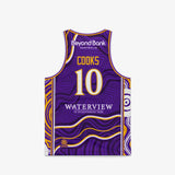 Xavier Cooks Sydney Kings NBL 24/25 Indigenous Authentic Youth Jersey - Purple