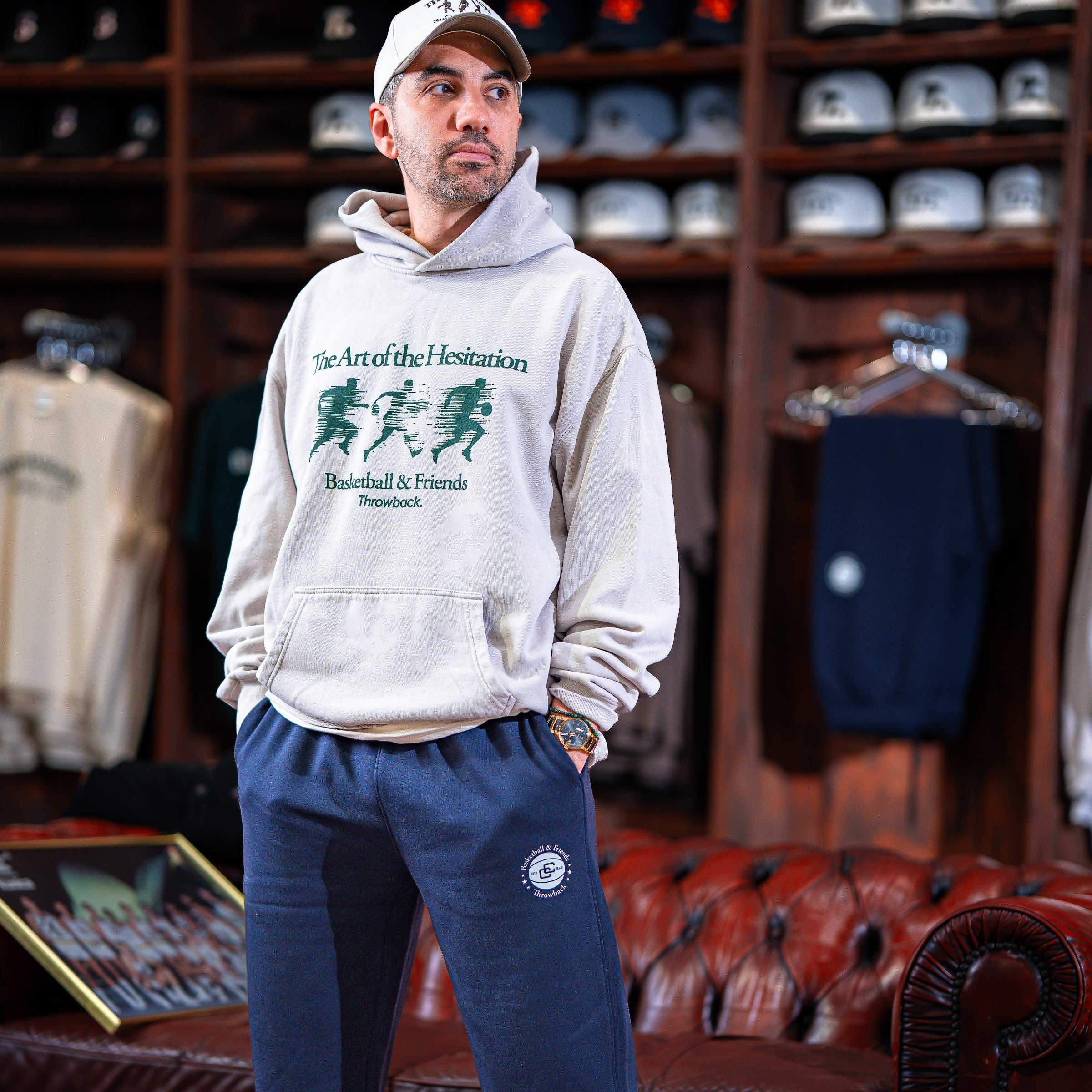 Basketball & Friends The Art of the Hesitation Hoodie - Faded Bone