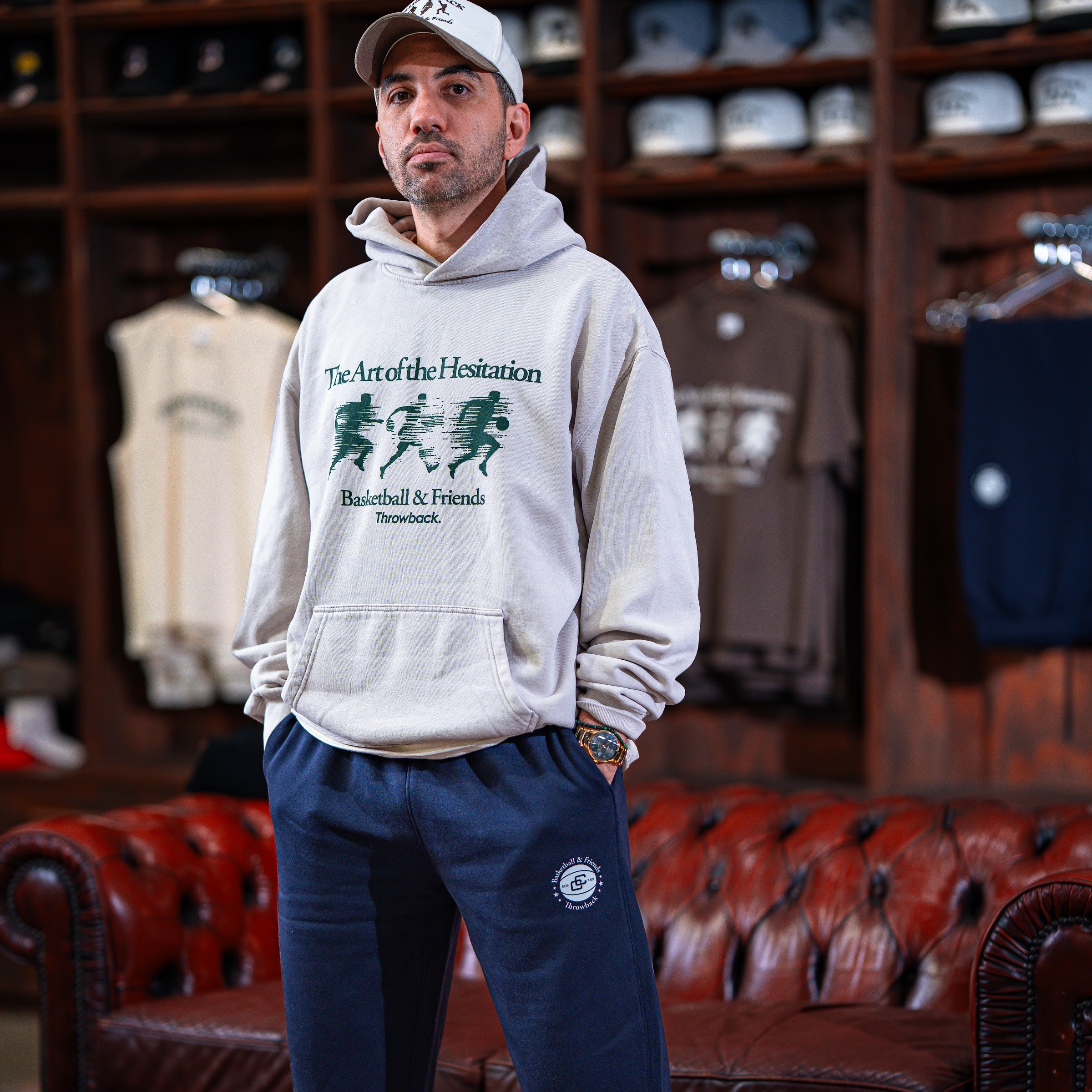 Basketball & Friends The Art of the Hesitation Hoodie - Faded Bone