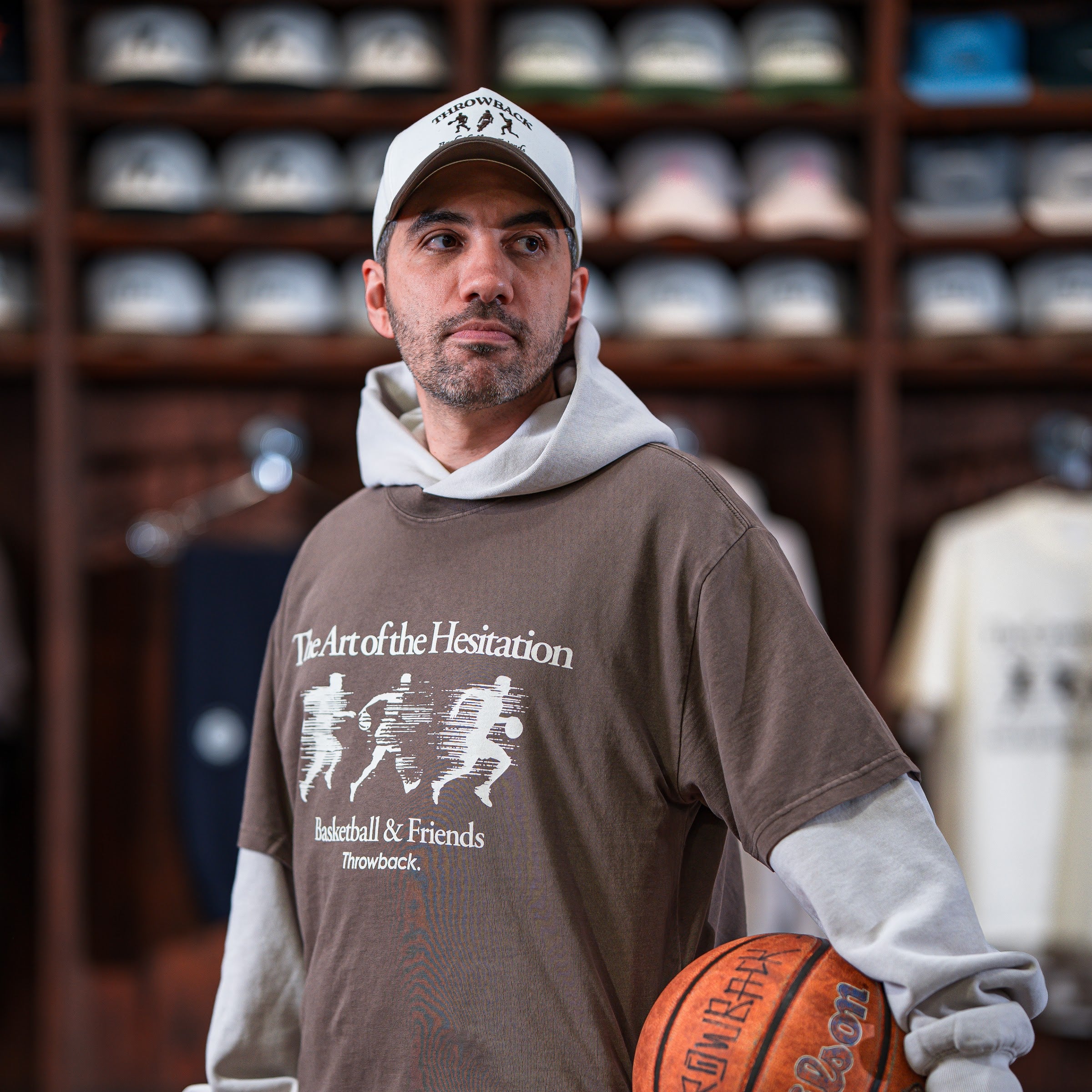 Basketball & Friends The Art of the Hesitation Heavy Tee - Faded Brown