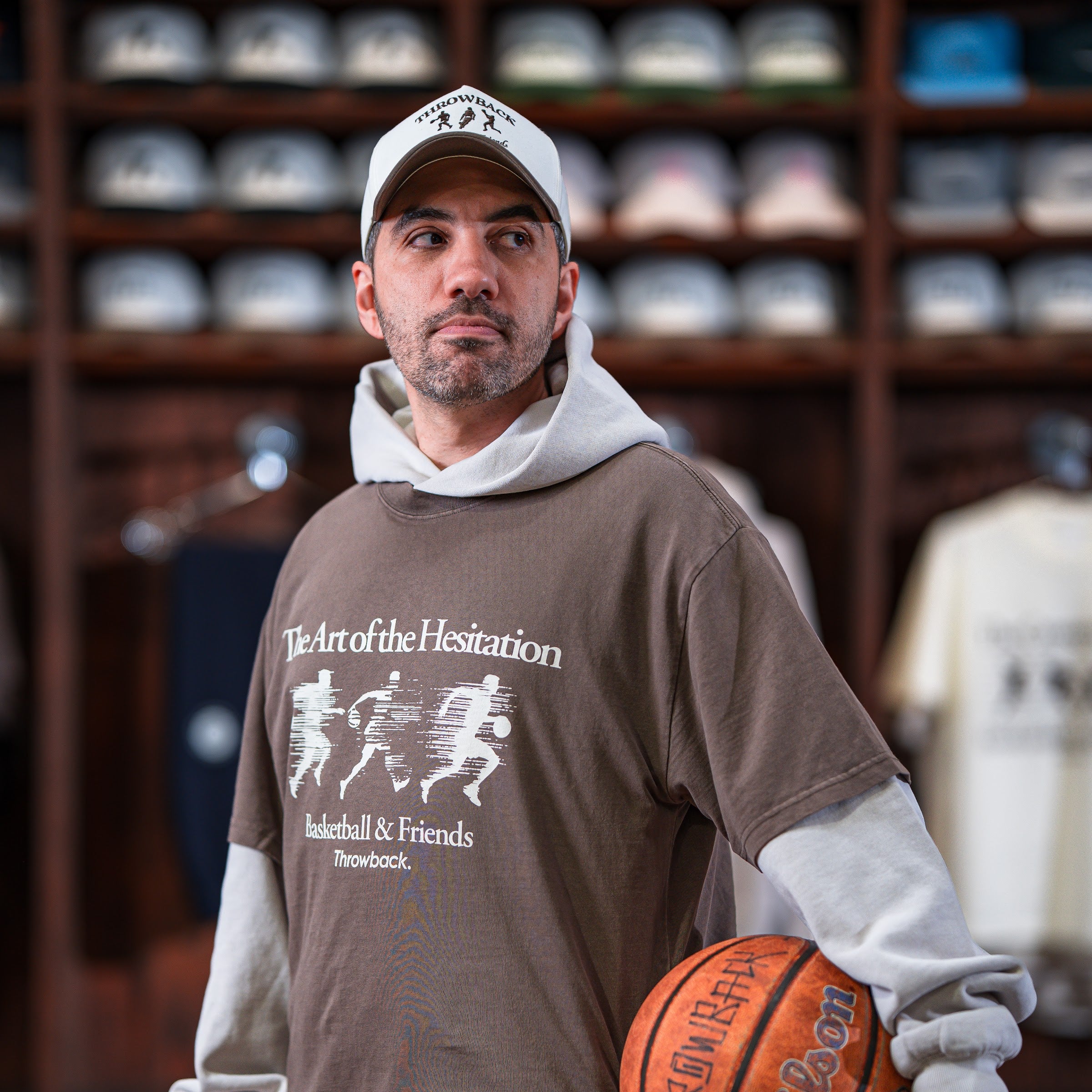 Basketball & Friends The Art of the Hesitation Heavy Tee - Faded Brown