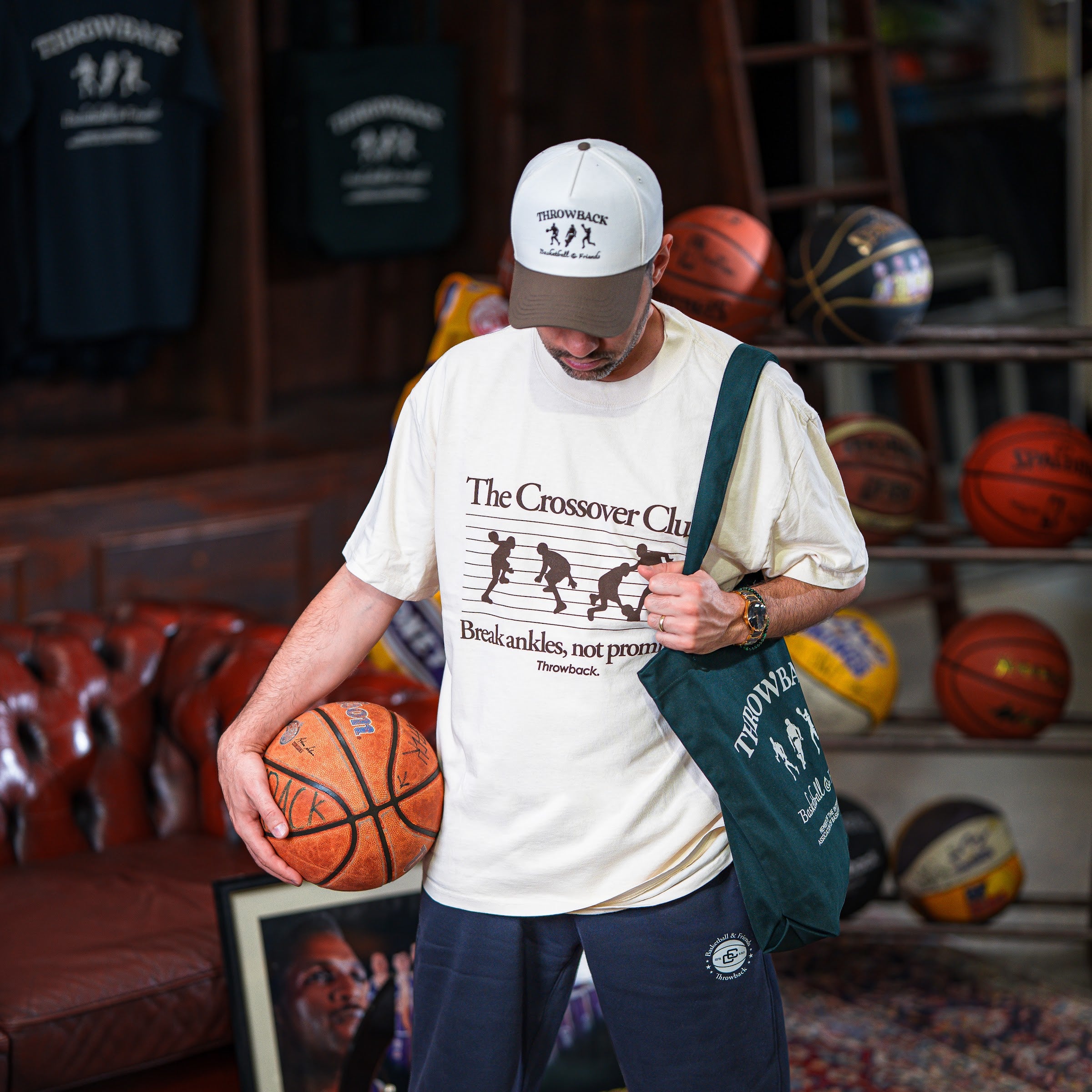Basketball & Friends Association Two-Tone Cap - Cream/Walnut