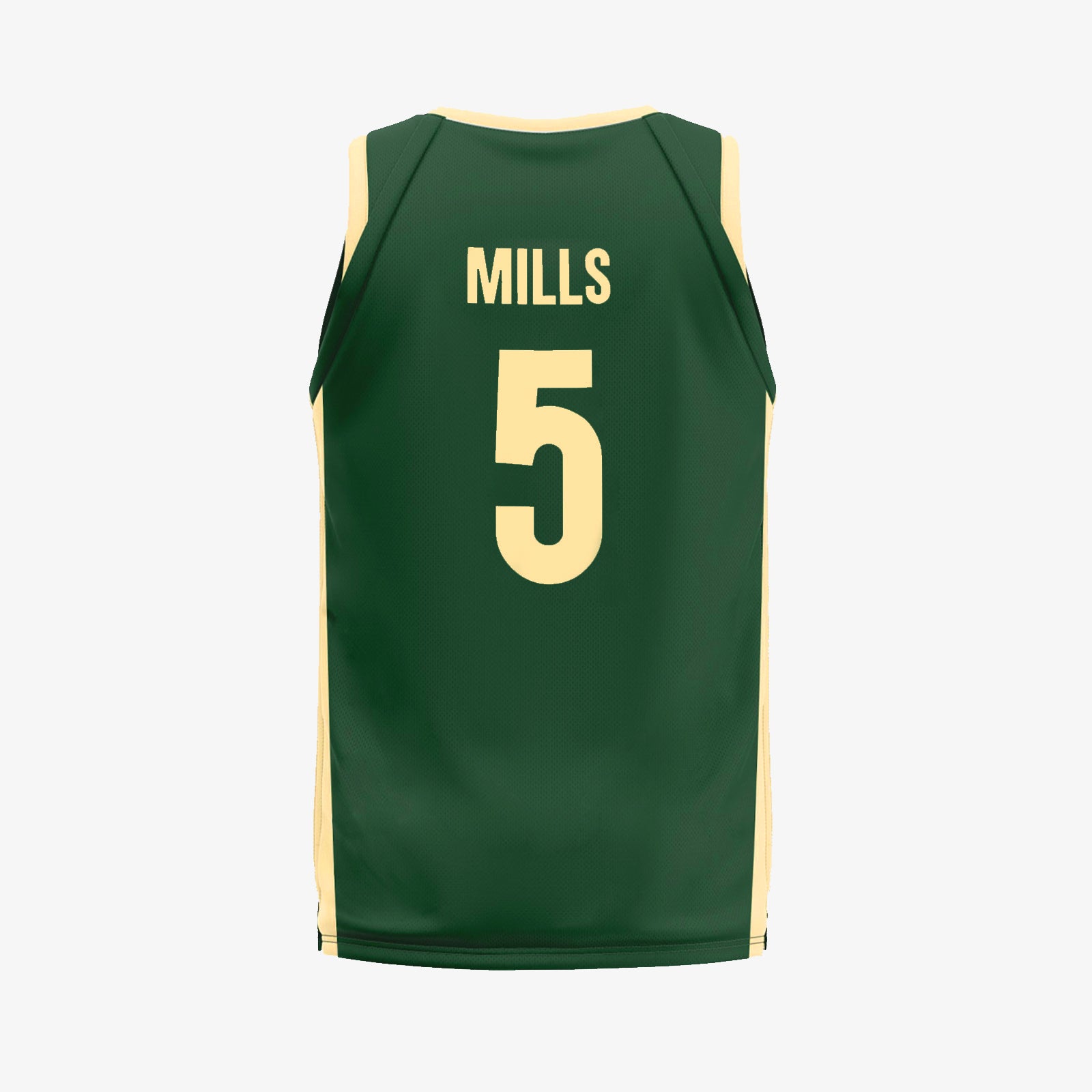 Custom Patty Mills #5 Team Australia Basketball Jersey Green Yellow Stitched