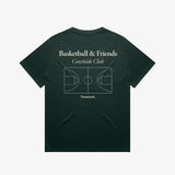 Basketball & Friends "Courtside Club" Heavy Tee - Pine