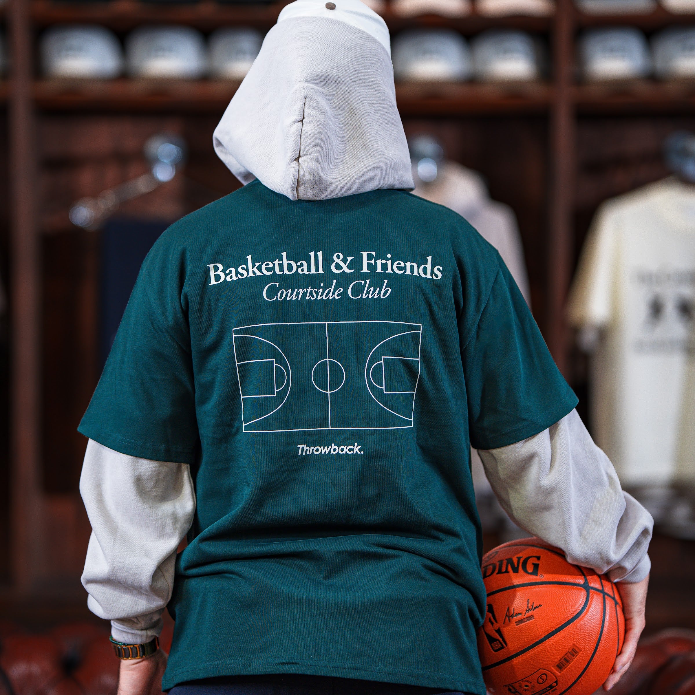 Basketball & Friends Courtside Club Heavy Tee - Pine