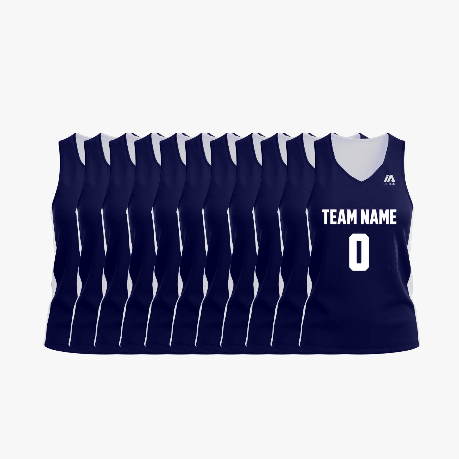 iAthletic Womens Reversible Training Jersey Team Pack - Navy/White