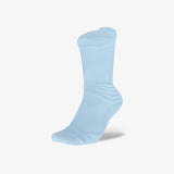 Elite Performance Crew Socks - Light Blue/White