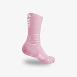 Elite Performance Crew Socks - Pink/White