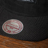 Mitchell & Ness Badge Suede Snapback - Black