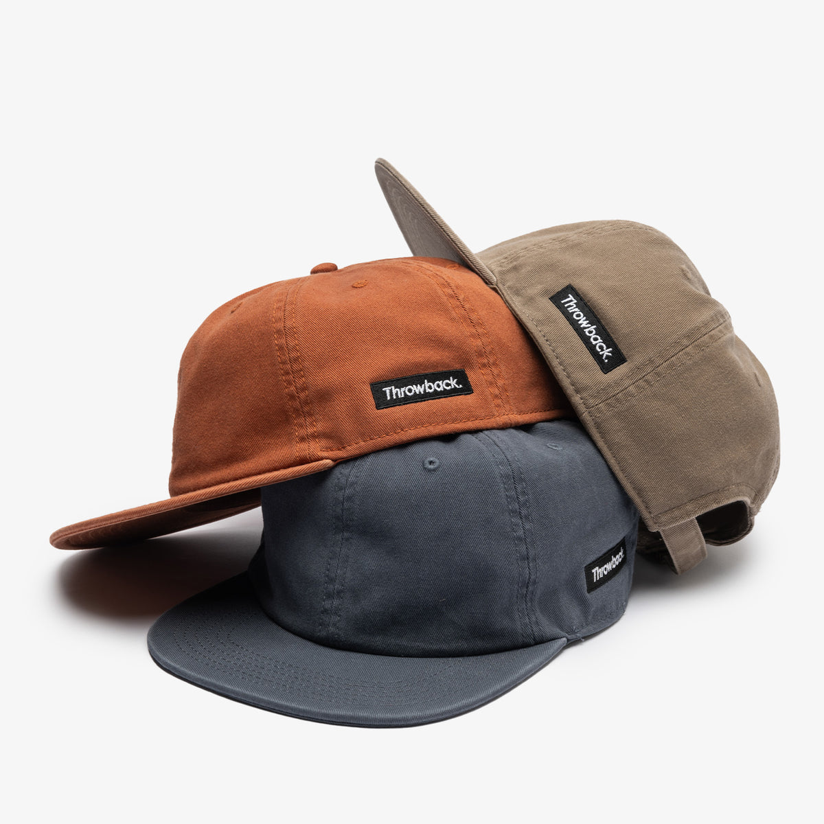 Throwback Icon Strapback Cap - Washed Coffee