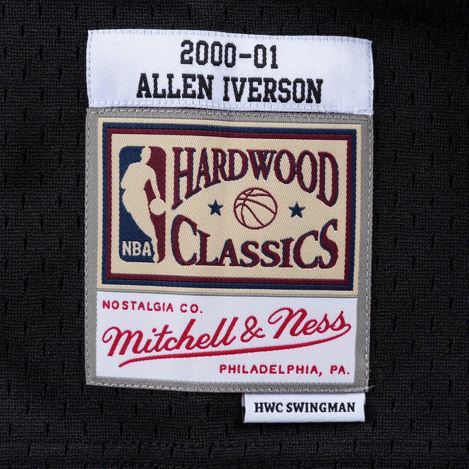 Allen iverson black throwback jersey top