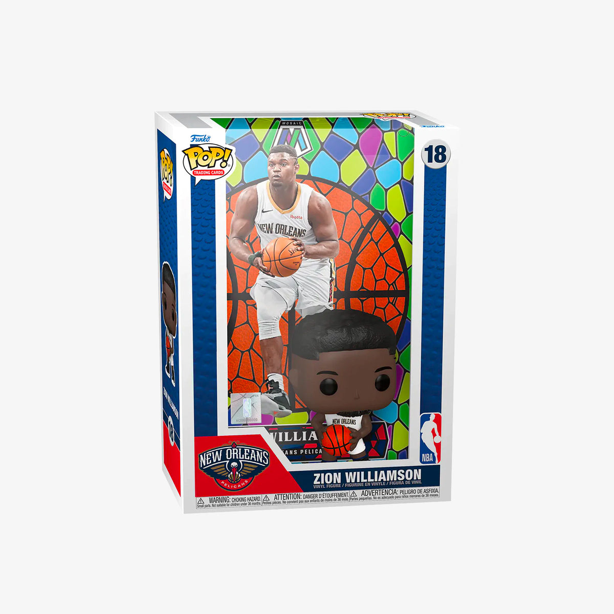 Zion Williamson New Orleans Pelicans NBA Mosaic Pop! Trading Card